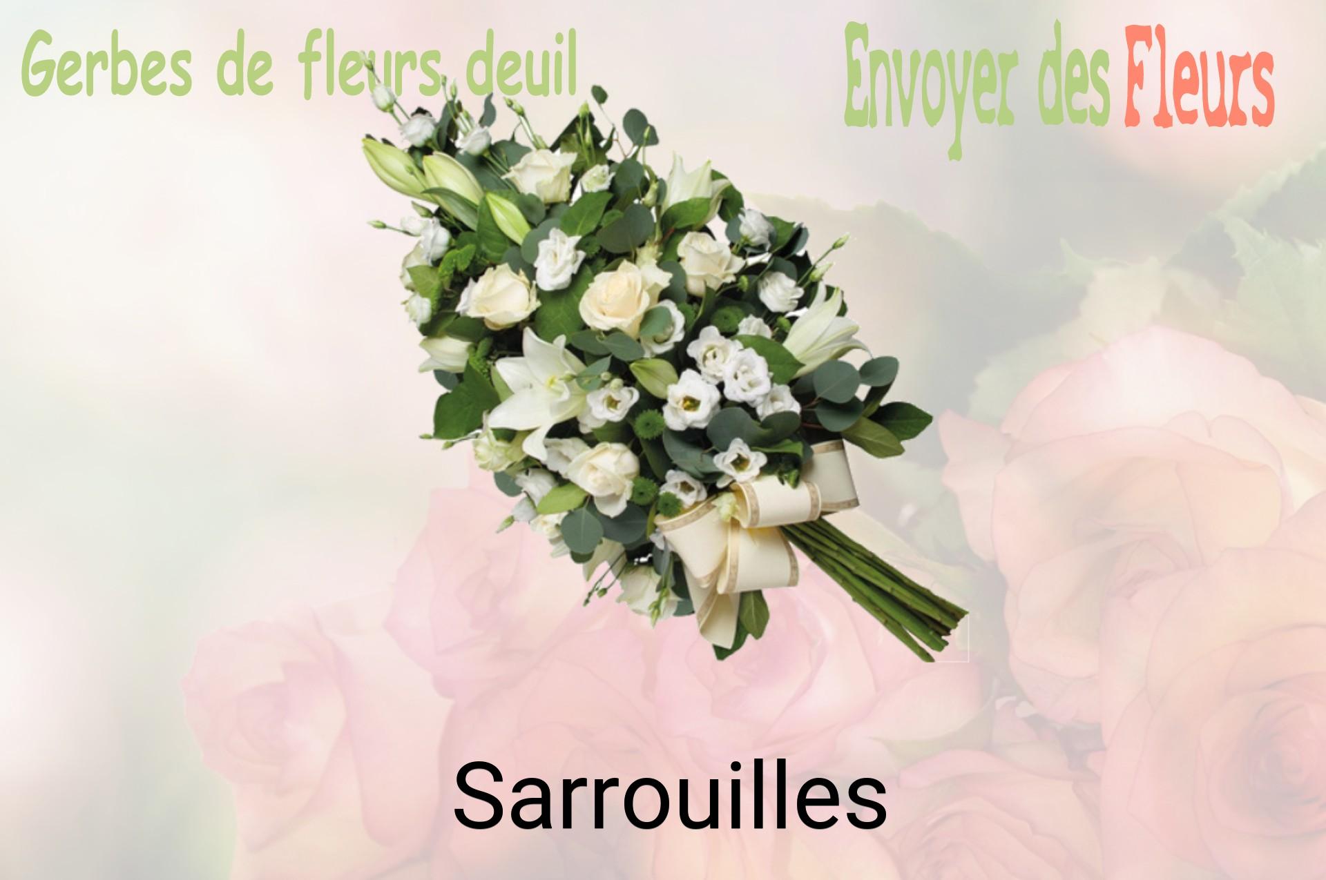 Gerbe de fleurs de deuil livrée à Sarrouilles
